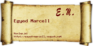 Egyed Marcell névjegykártya